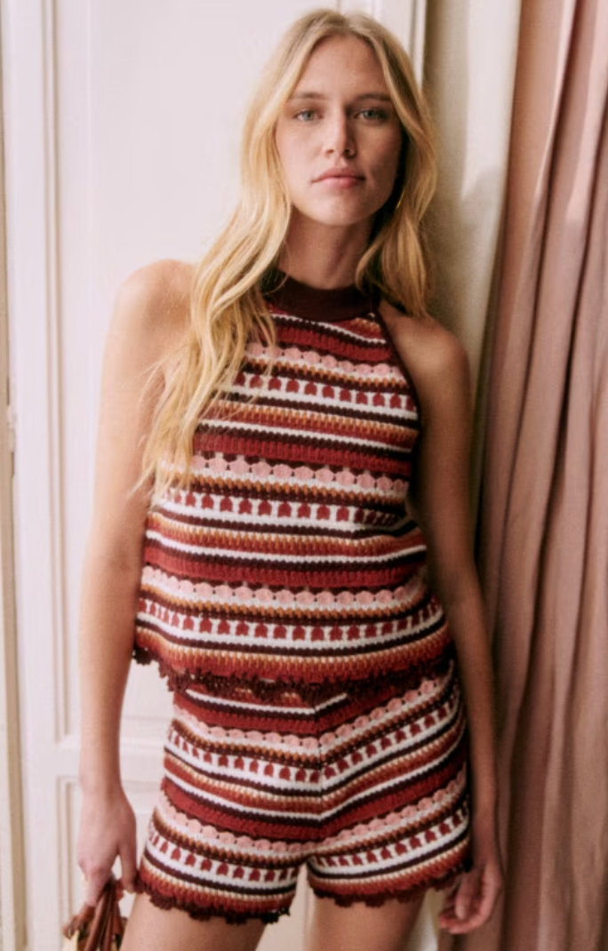 Sezane Lior Knit Top size XS