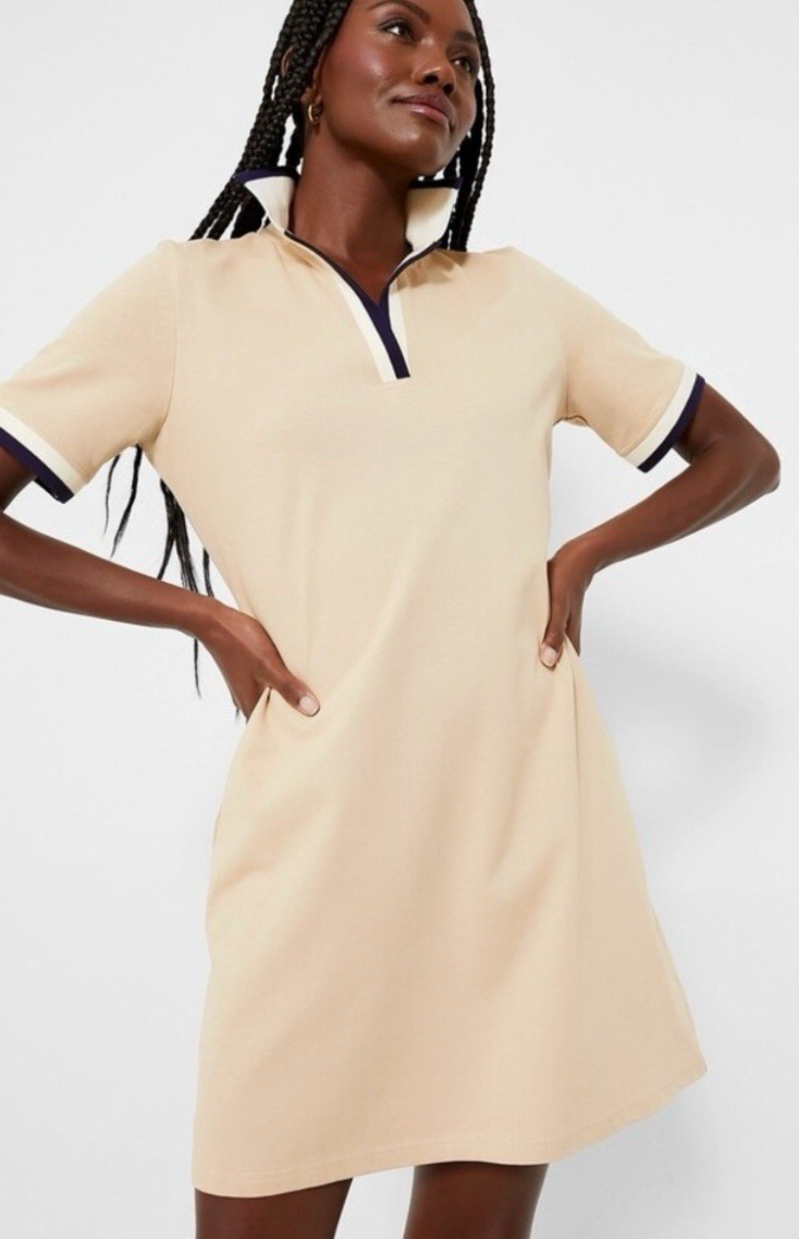 Tuckernuck Hutton Polo Dress Beige size XL
