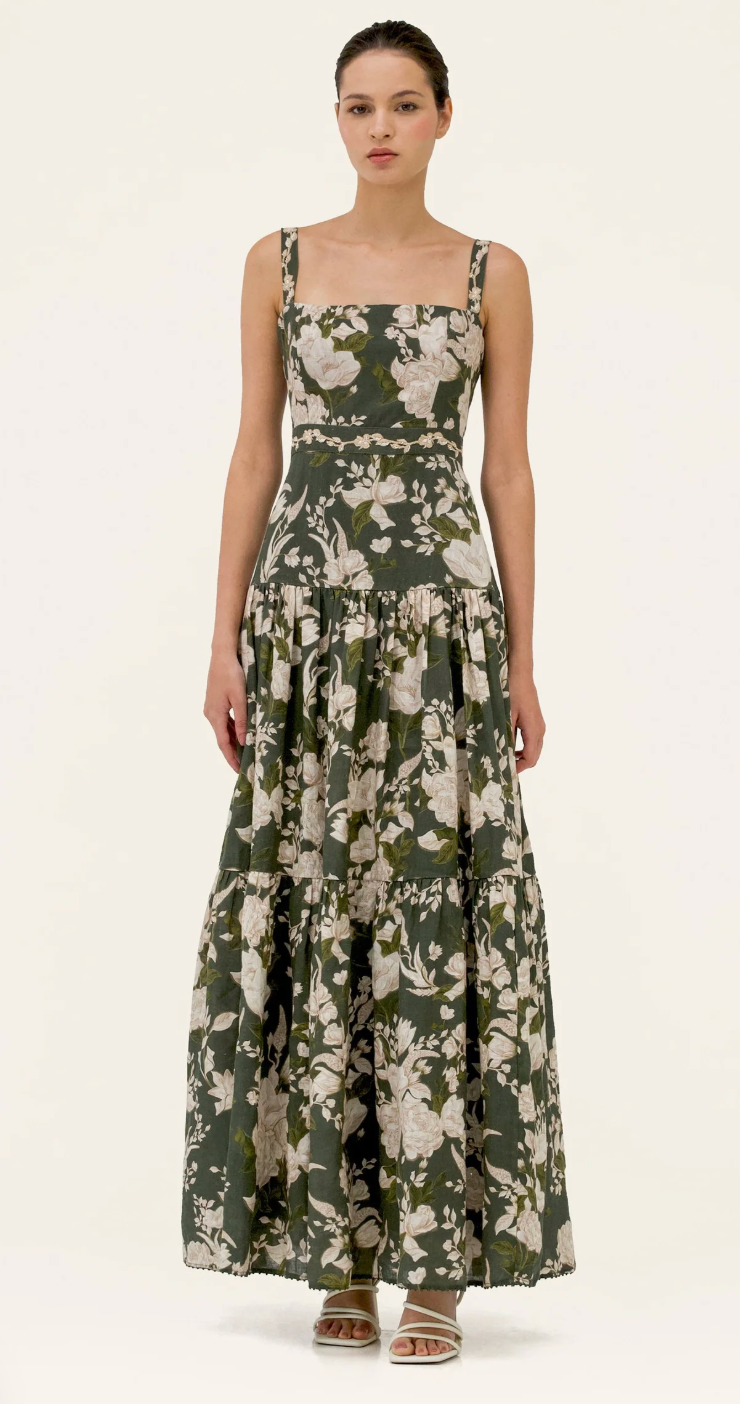 Agua by Agua Bendita Lima Gardenia Maxi Dress size M