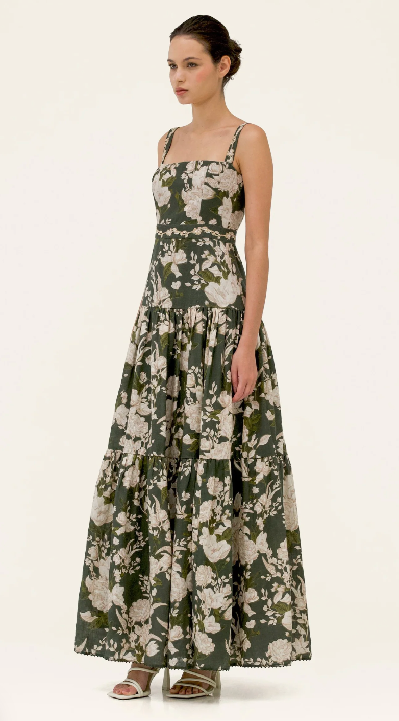 Agua by Agua Bendita Lima Gardenia Maxi Dress size M