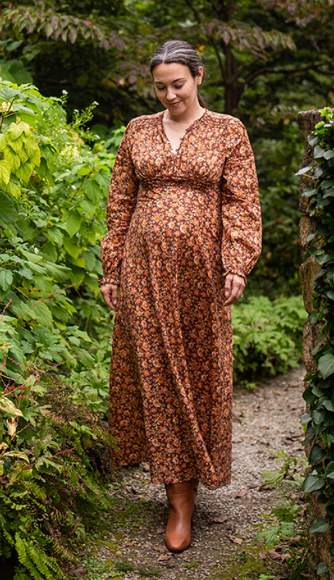 Doen Milana Autumn Floral Midi Dress size S