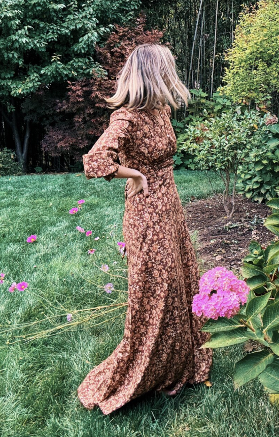 Doen Milana Autumn Floral Midi Dress size S