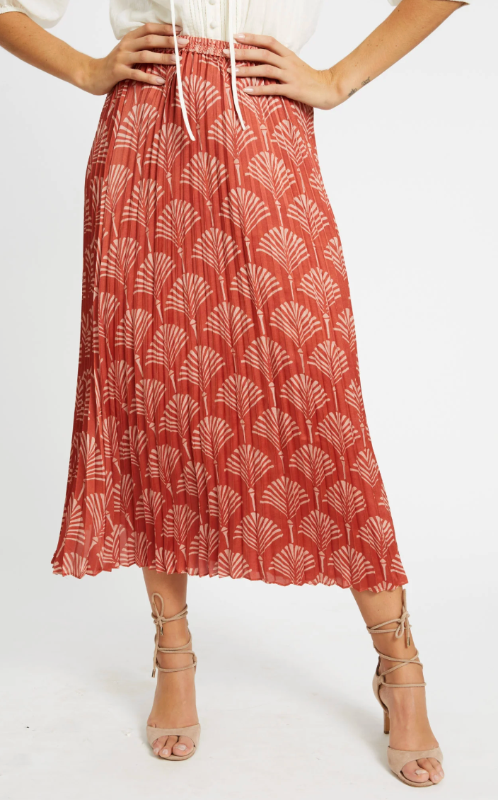 Caballero Rust Ginko Lucille Breeze Skirt size M