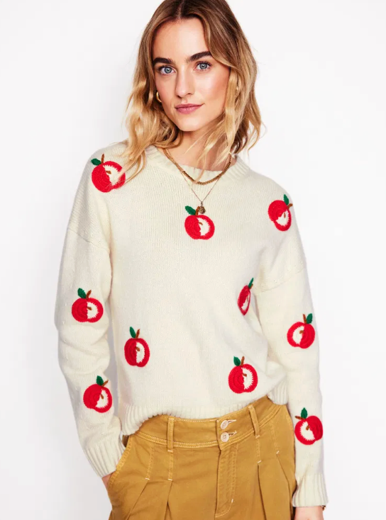 Boden Natalie Embroidered Jumper Sweater size S