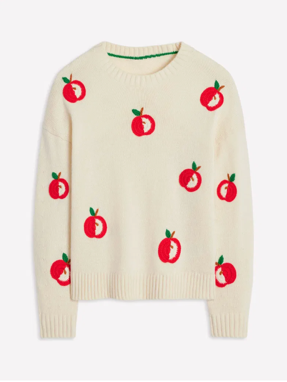 Boden Natalie Embroidered Jumper Sweater size S