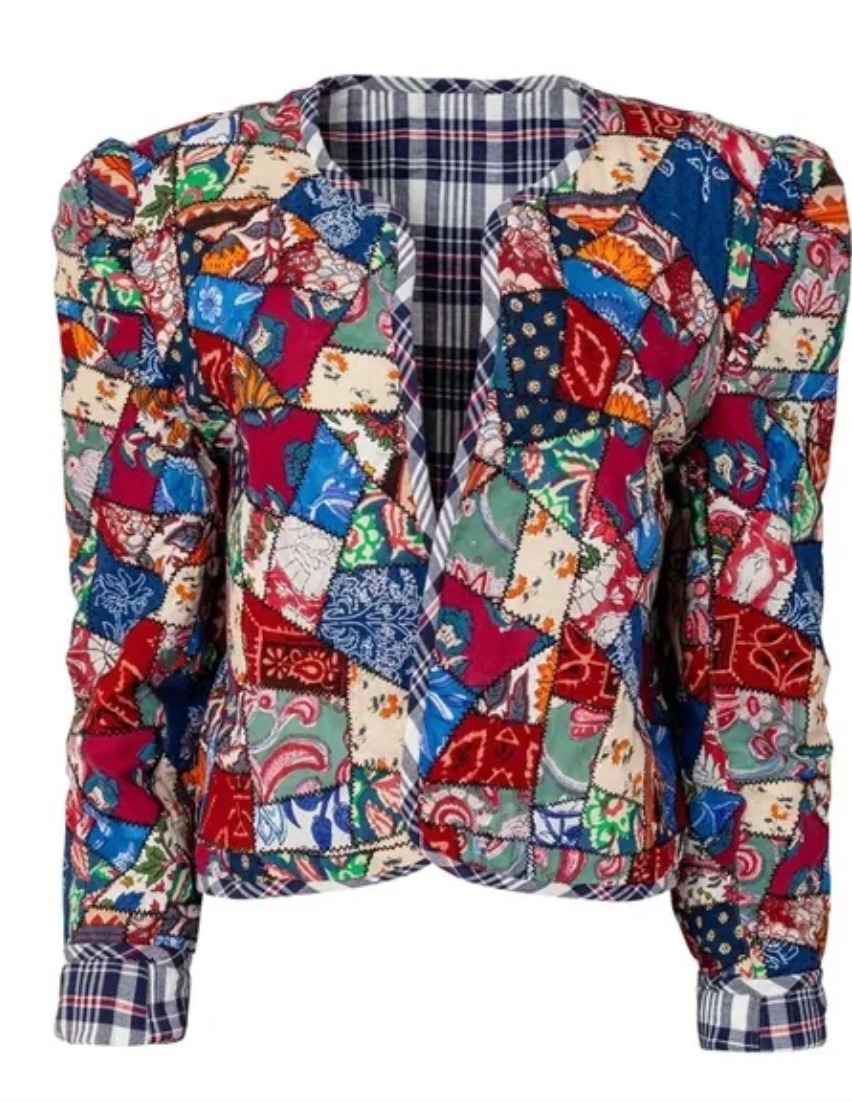 Alix of Bohemia Billie Broken Glass Quilted Jacket size XL