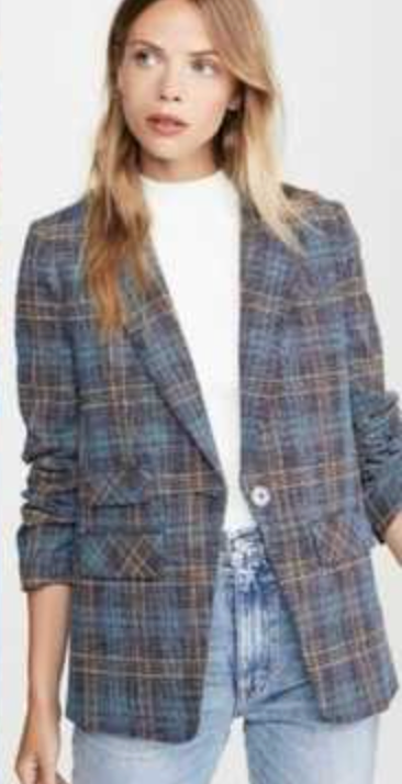Veronica Beard Martel Dickey Plaid Dickey Jacket size 4