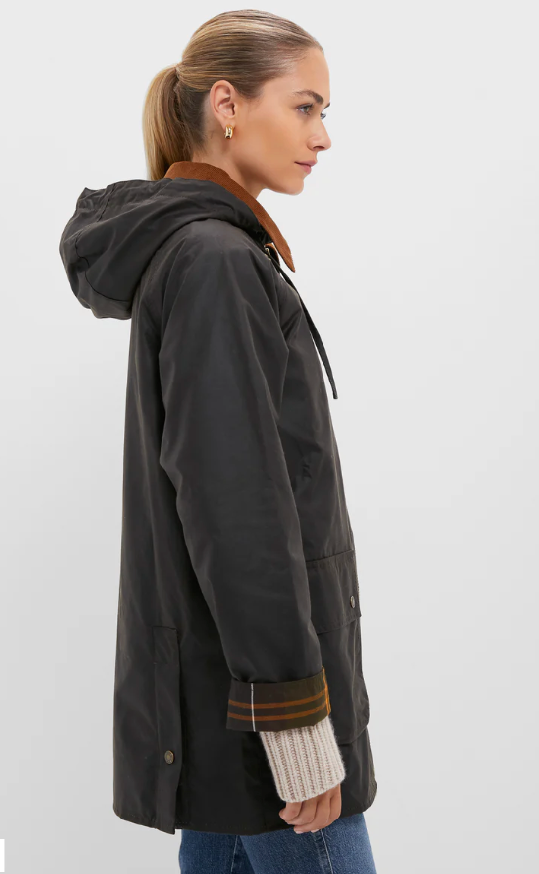 Barbour Olive Highclere Wax Jacket Size 10