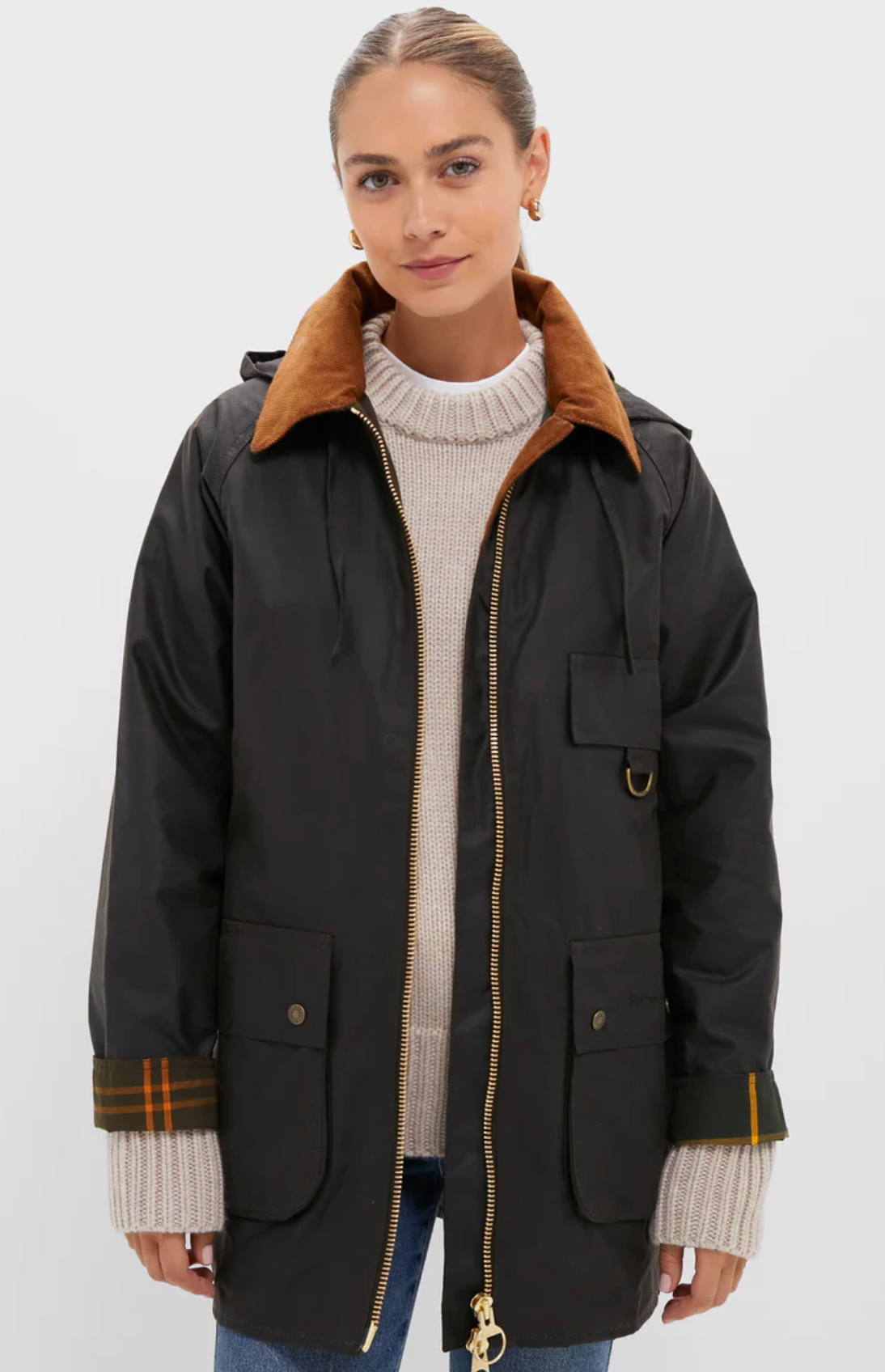 Barbour Olive Highclere Wax Jacket Size 10