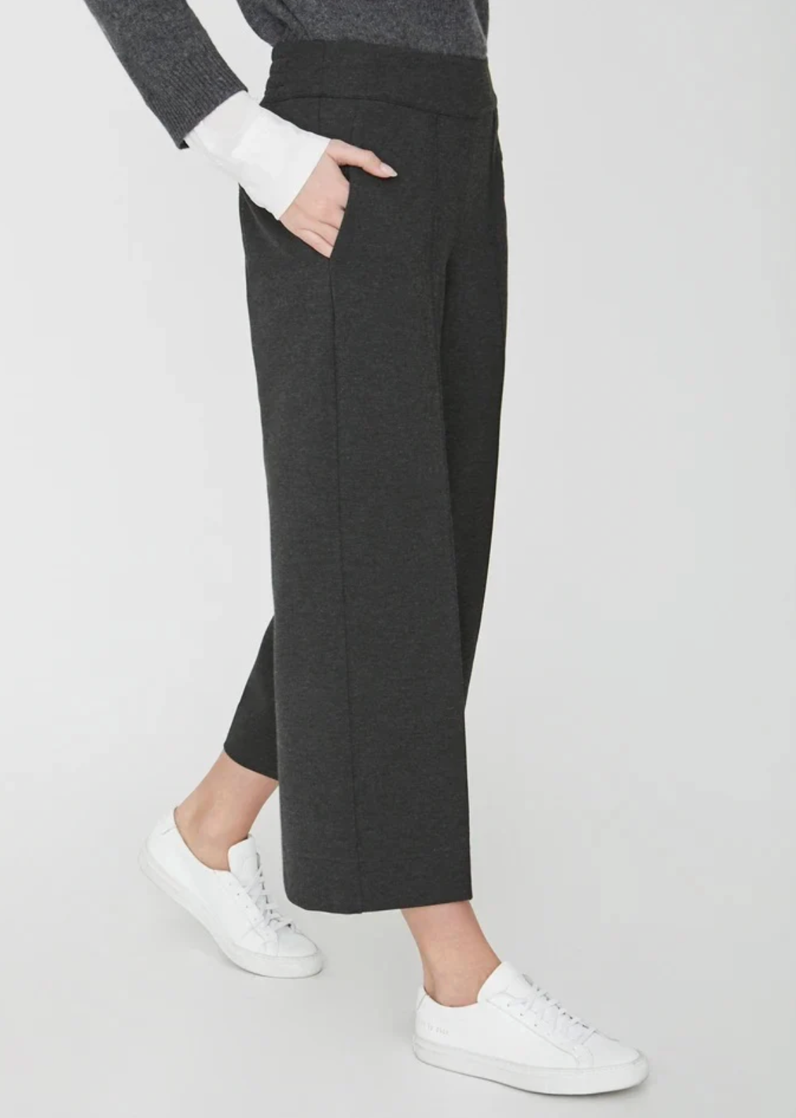 Brochu Walker Miro Cropped Pant in Dark Charcoal Melange size S