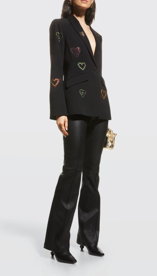 Cinq a Sept Heart Cheyenne Embellished Blazer size 8