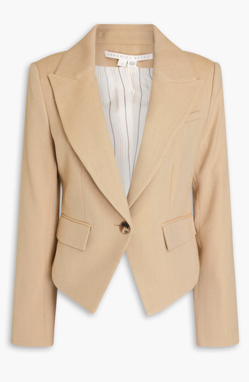 Veronica Beard Hosanna Cropped Twill Blazer size 6