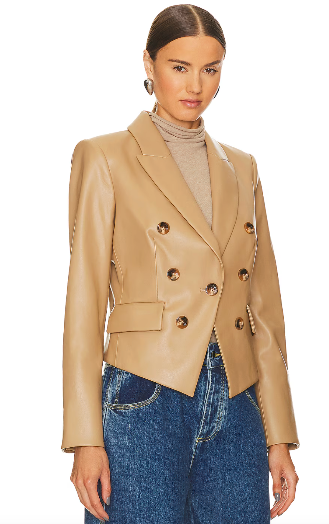 Veronica Beard Faux Leather Cooke Dickey Jacket size 6