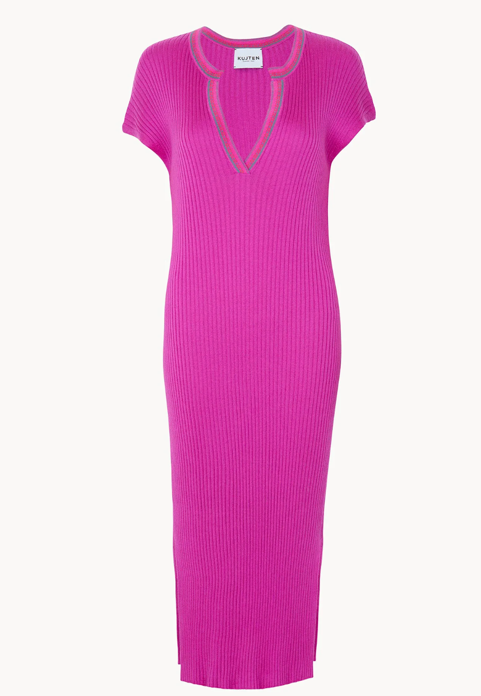 Kujten Djellaba Silk-Cashmere Dress in Indian Purple size 10