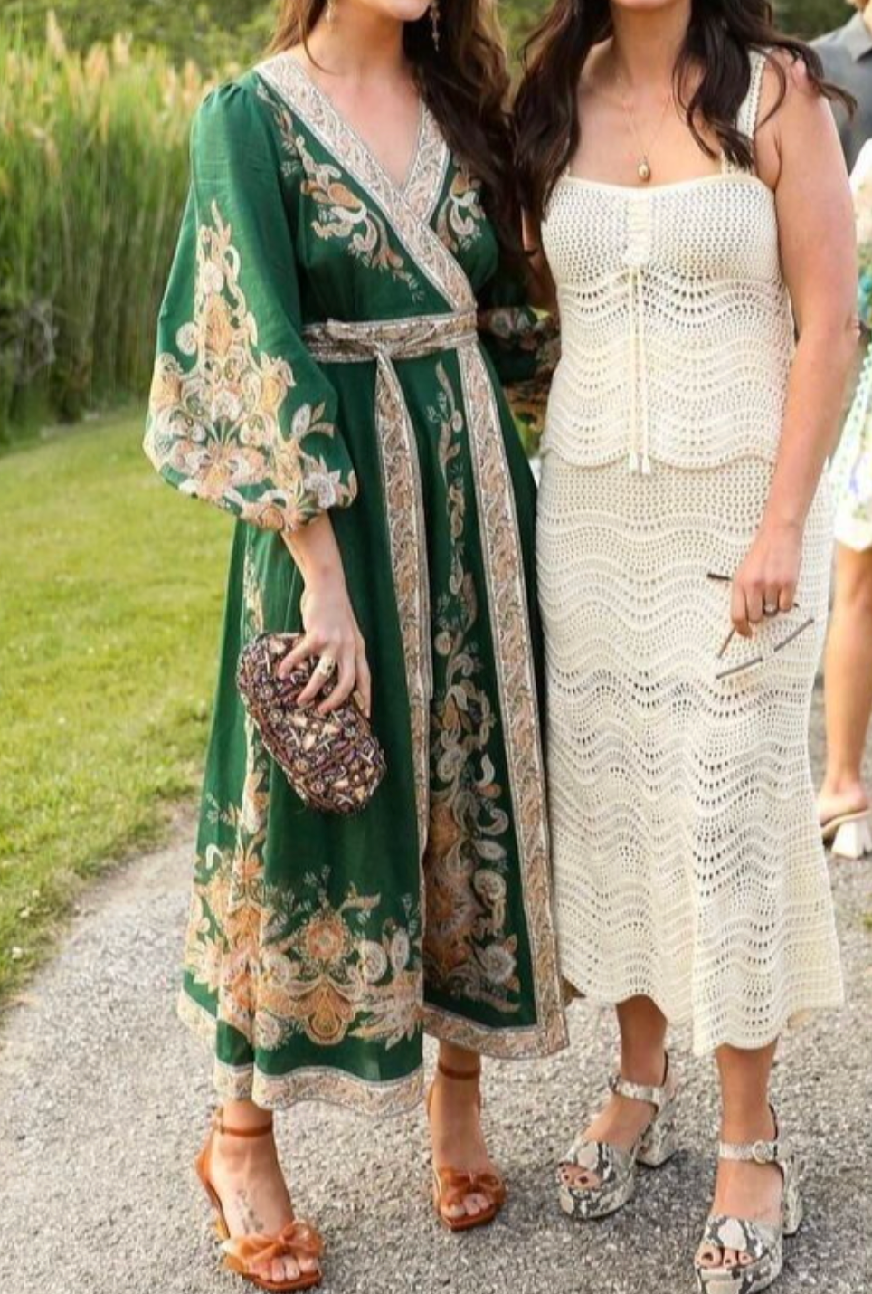 Zimmermann Devi Paisley Wrap Midi Dress in Emerald size 10