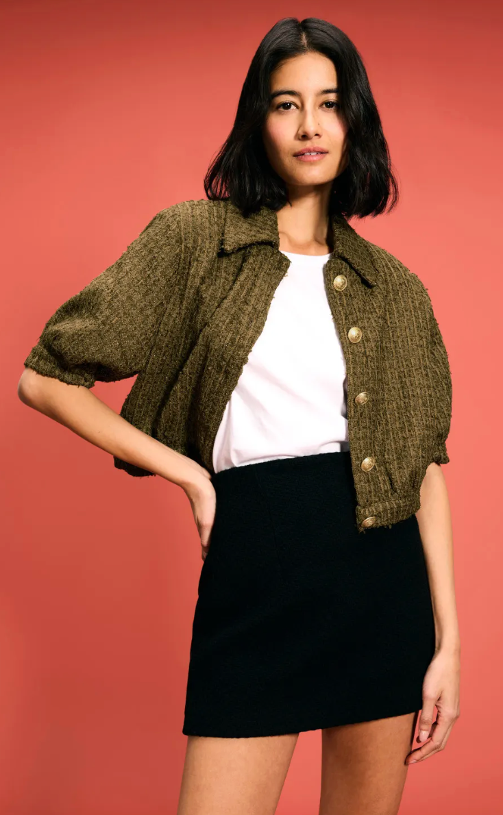 L'Agence Cove Cropped Shirt Jacket size 4