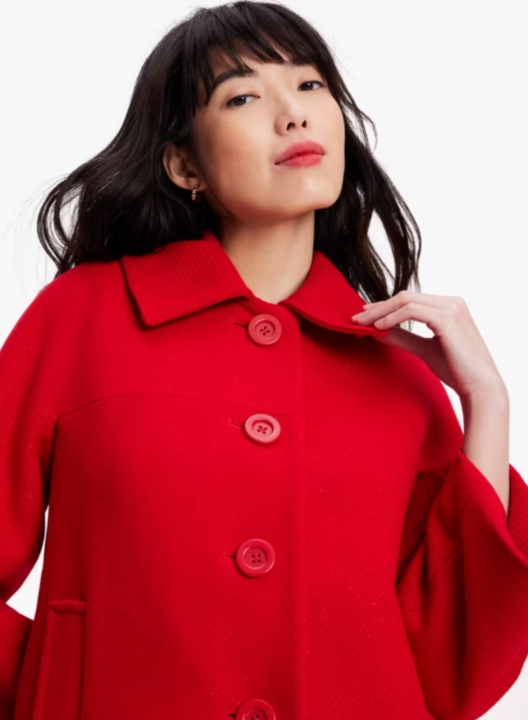 Kate Spade Faux Fur Wool Coat size 14