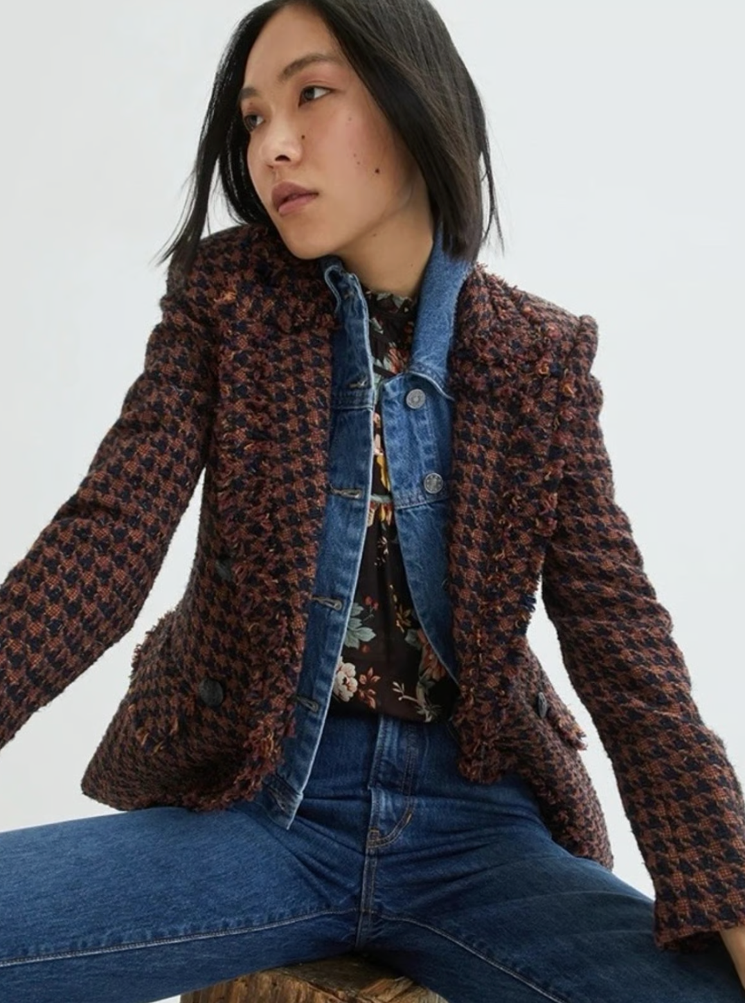 Veronica Beard Taja Houndstooth Blazer Jacket size 4