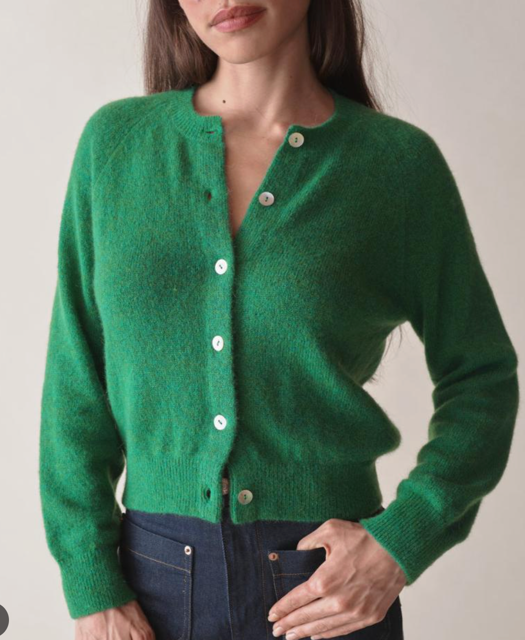Doen Petra Cardigan in Evergreen size XS