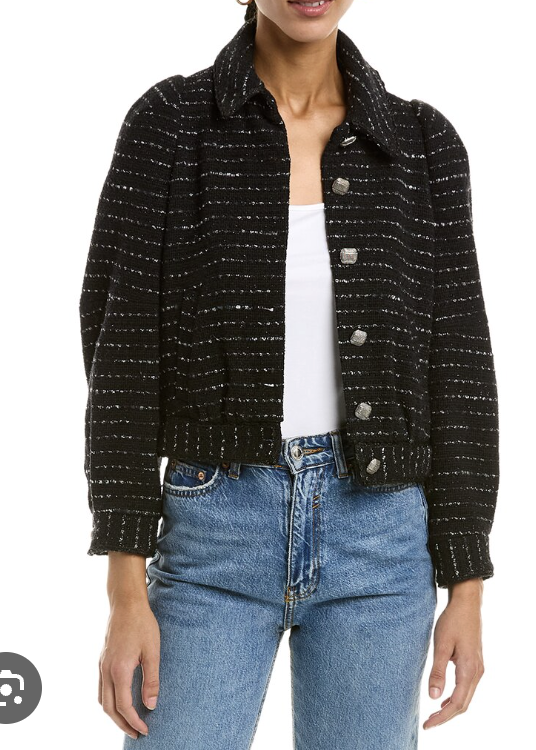 Ba&sh Logan Tweed Jacket size S