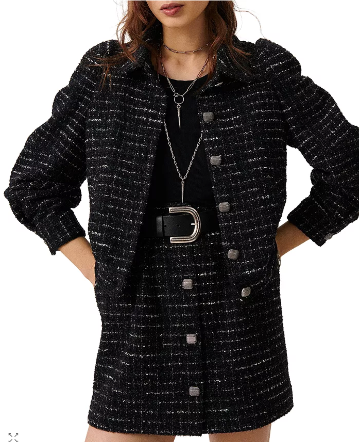 Ba&sh Logan Tweed Jacket size S