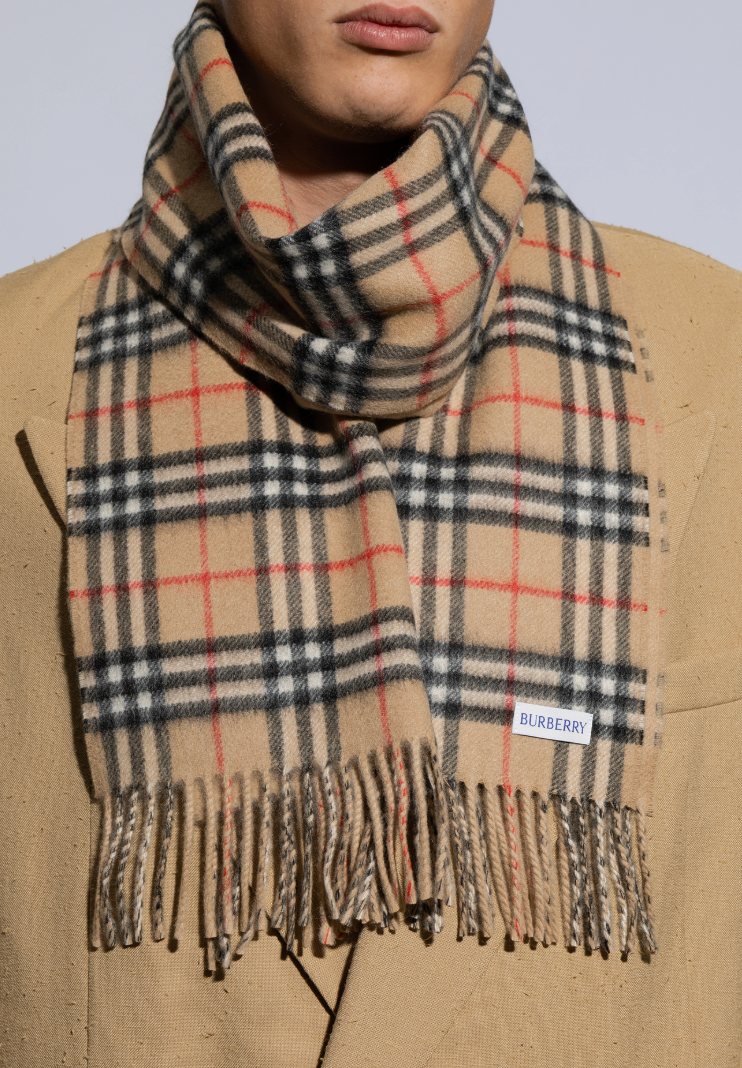 Burberry Checked Cashmere Scarf