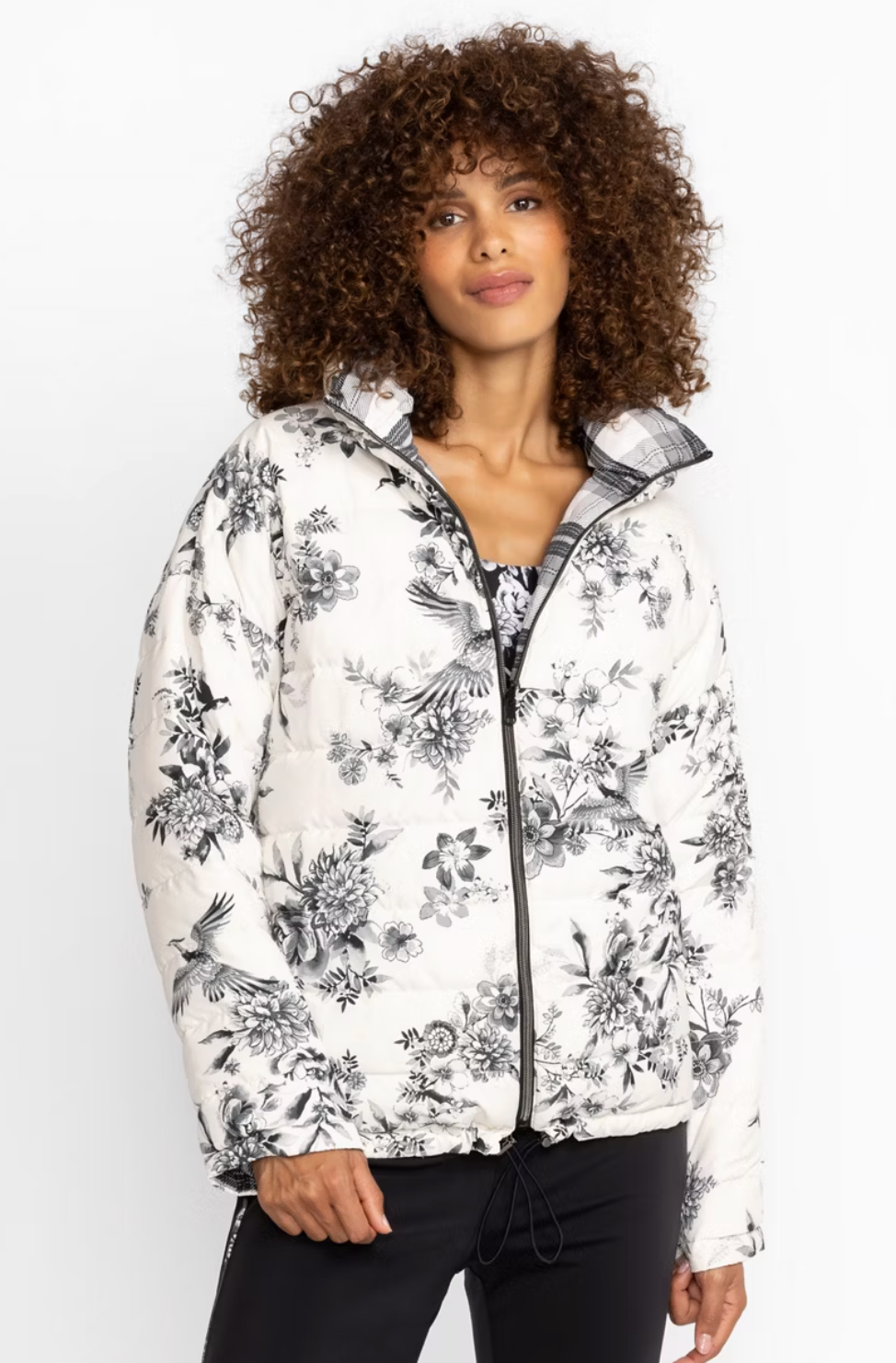 Johnny Was Ivory Dreamer Puffer Jacket Reversible size XS