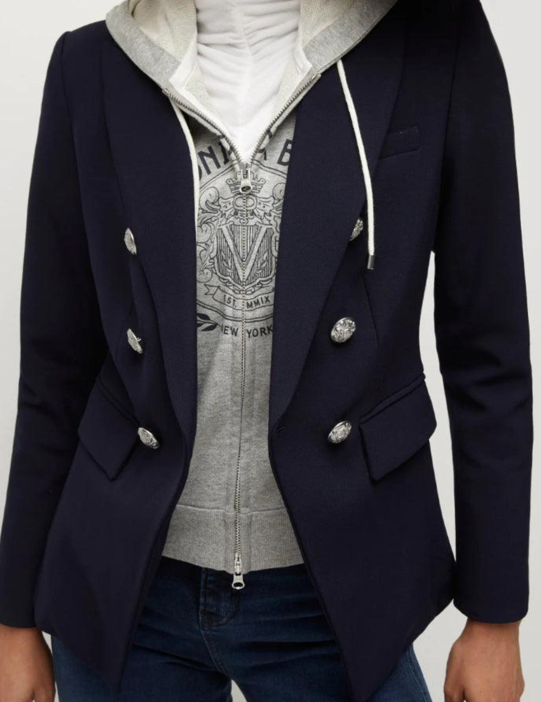 Veronica Beard Wazen Dickey Hoodie size 00-14