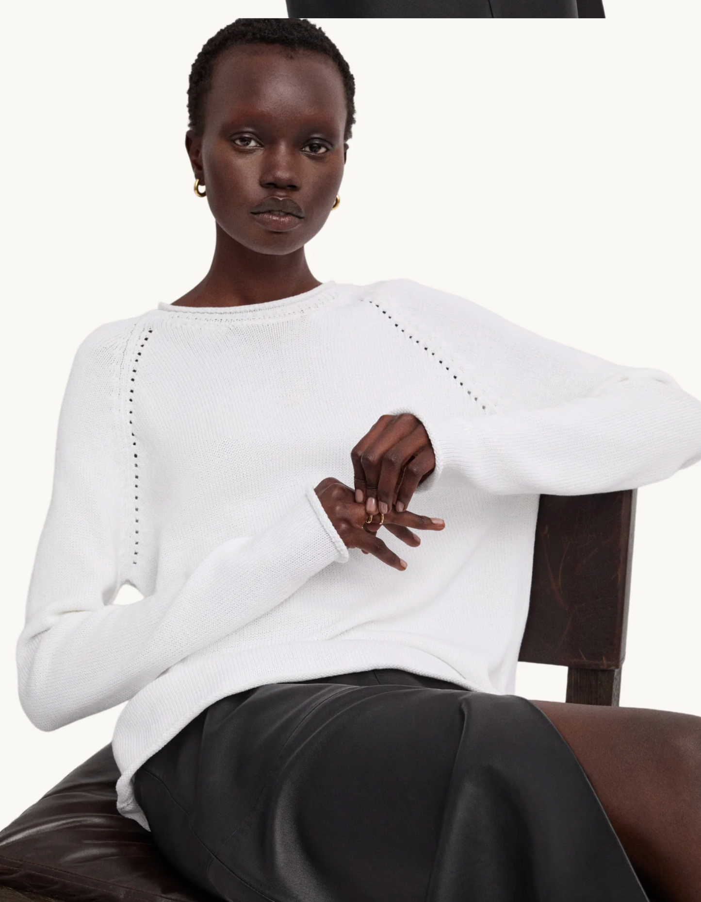 Goop Brook White Sweater size M