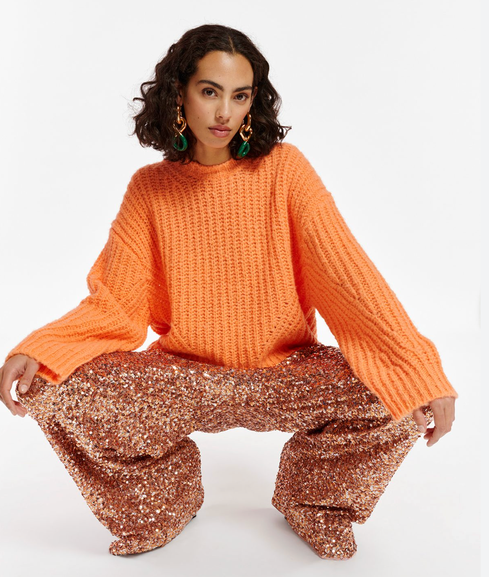 Esentiel Antwerp Entry Sequin Pants – Tiger Blossom size 36 - US