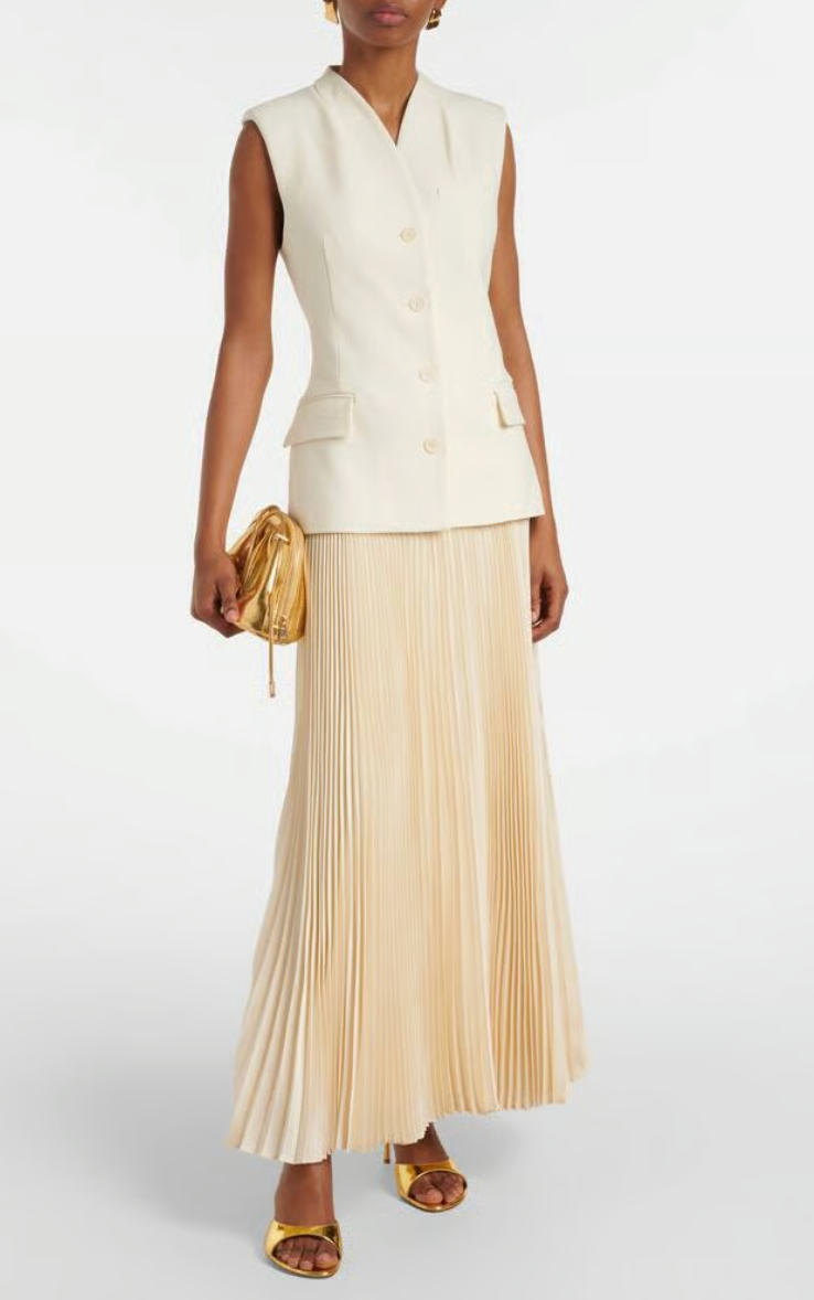 Simkhai White Georgina Sleeveless Vest Midi Dress size 6