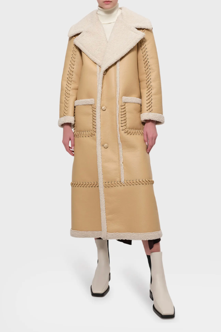 Simkhai Windsor Vegan Sherpa Biker Coat size XS