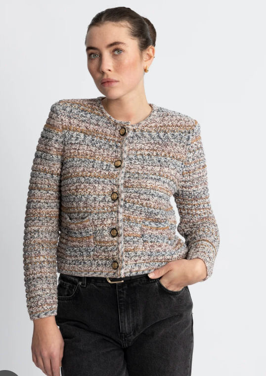 Ba&sh Guspa Short Knit Cardigan size S