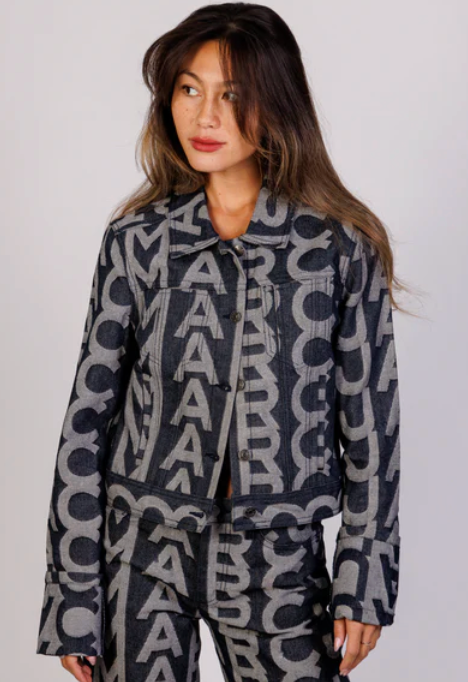 Marc Jacobs Raw Denim Jacket Monogram size L