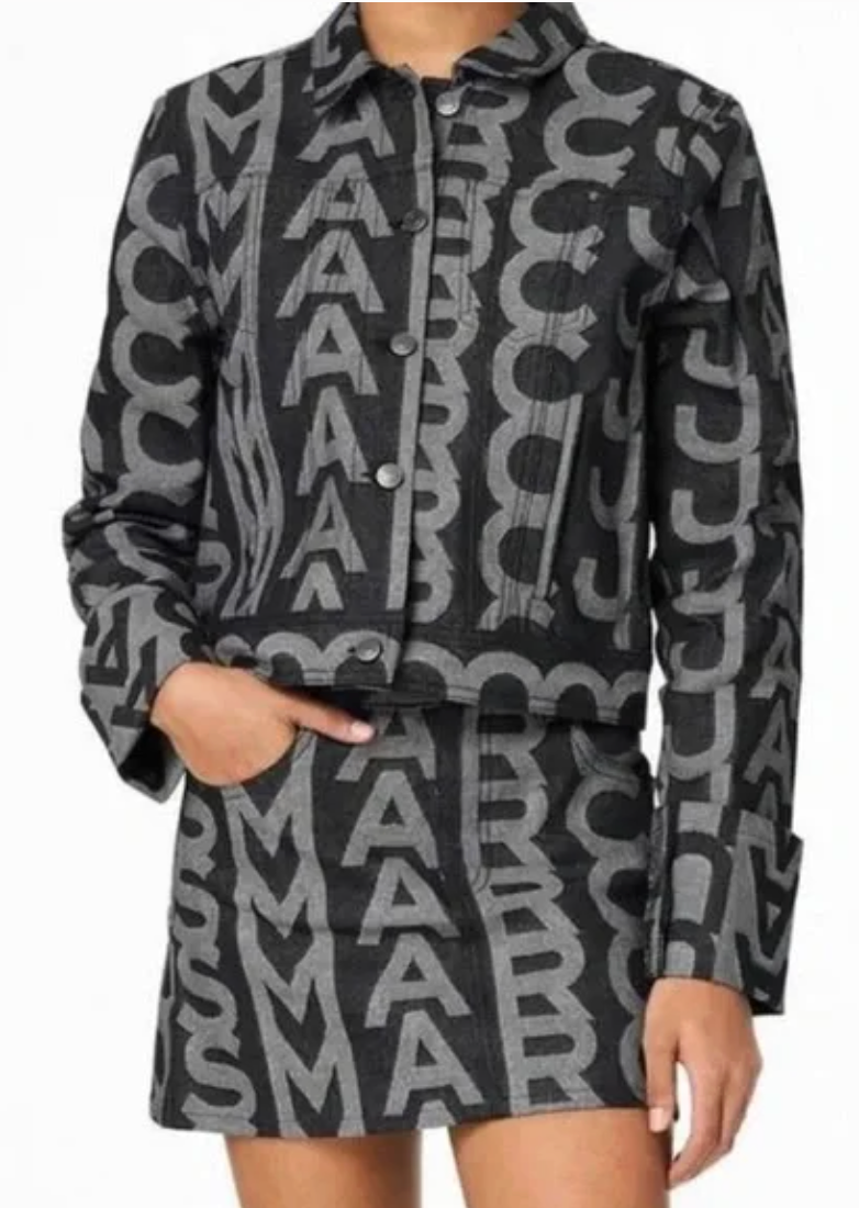 Marc Jacobs Raw Denim Jacket Monogram size L