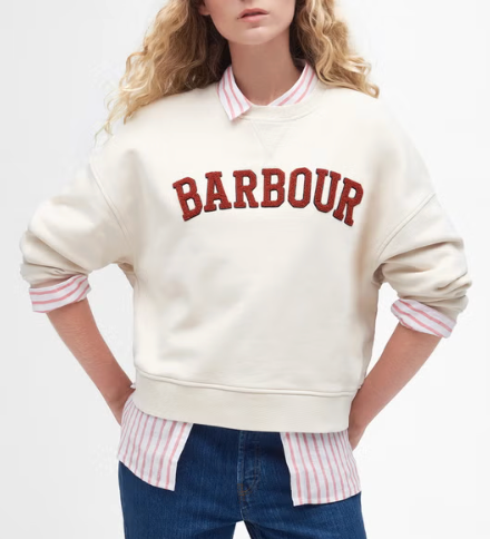 Barbour Silverdale Sweatshirt Beige Cream size 6