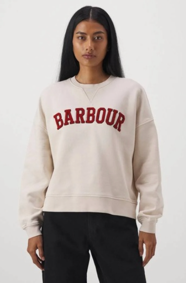 Barbour Silverdale Sweatshirt Beige Cream size 6