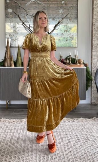 Anthropologie Velvet Somerset Dress size XS