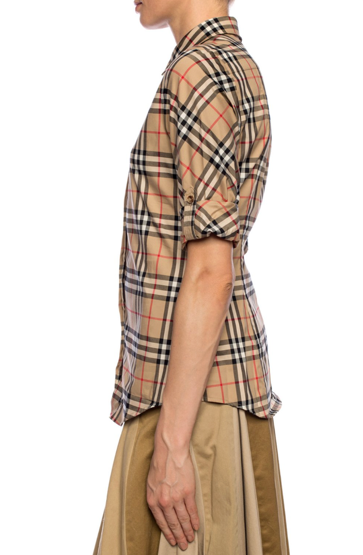 Burberry Vintage Check Stretch Cotton Twill Shirt size 4