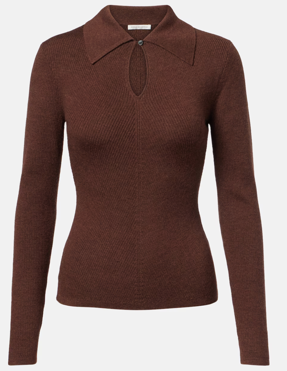 Emilia Wickstead Ambrose Polo Collar Wool Sweater size M