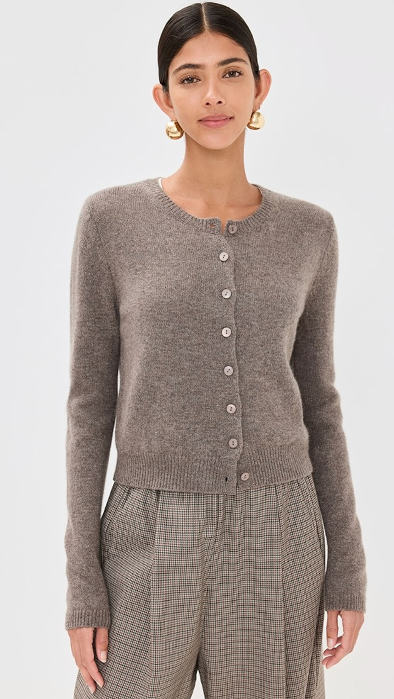 Reformation Clara Cashmere Crew Cardigan size S
