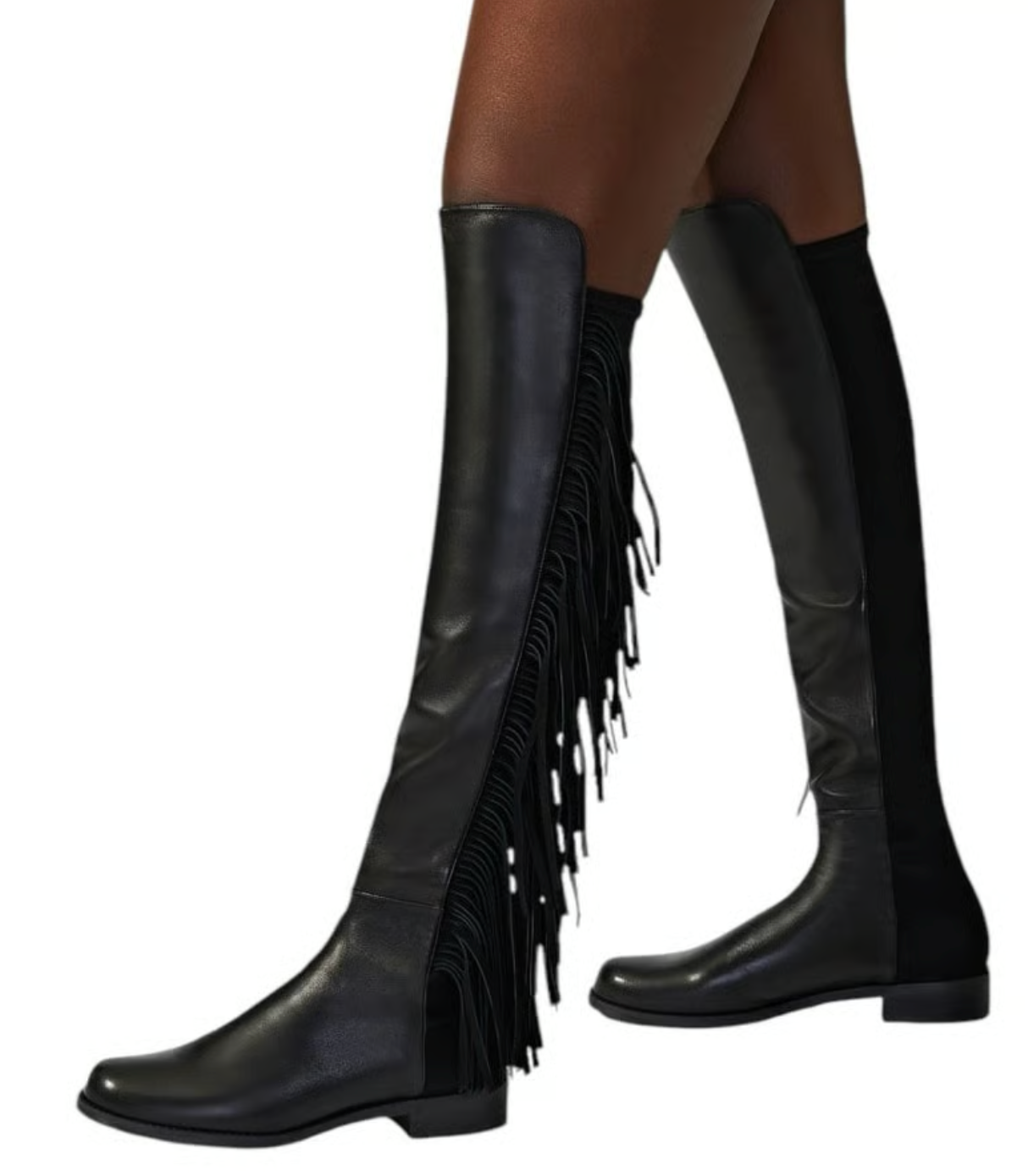 Stuart Weitzman 5050 Fringe Nappa Leather Boots size 7