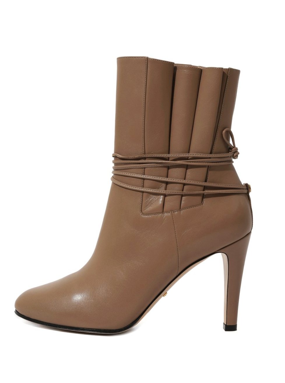 Gucci Malaga Kid Pleated Heeled Boots size 36.5