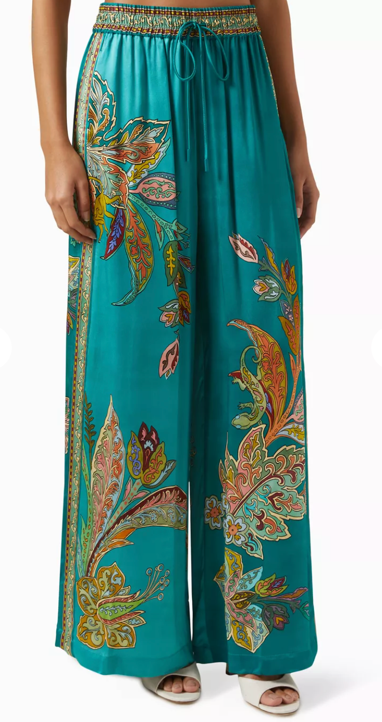 Alemais Franca Drawstring Pants in Silk Satin size US 2