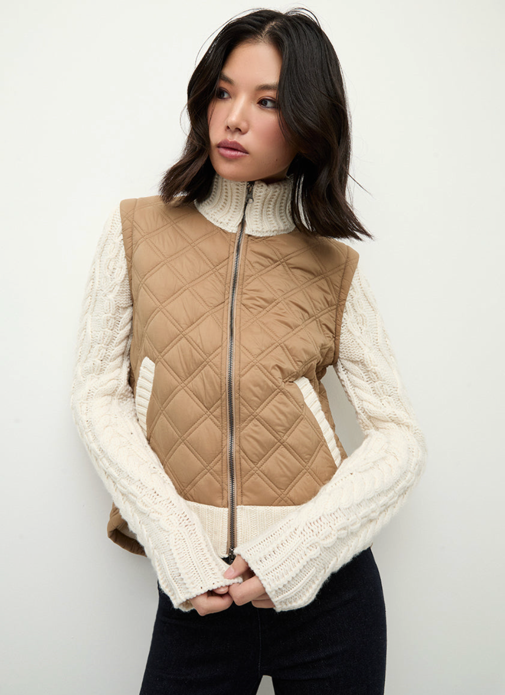 Veronica Beard Patra Mixed Media Jacket size L