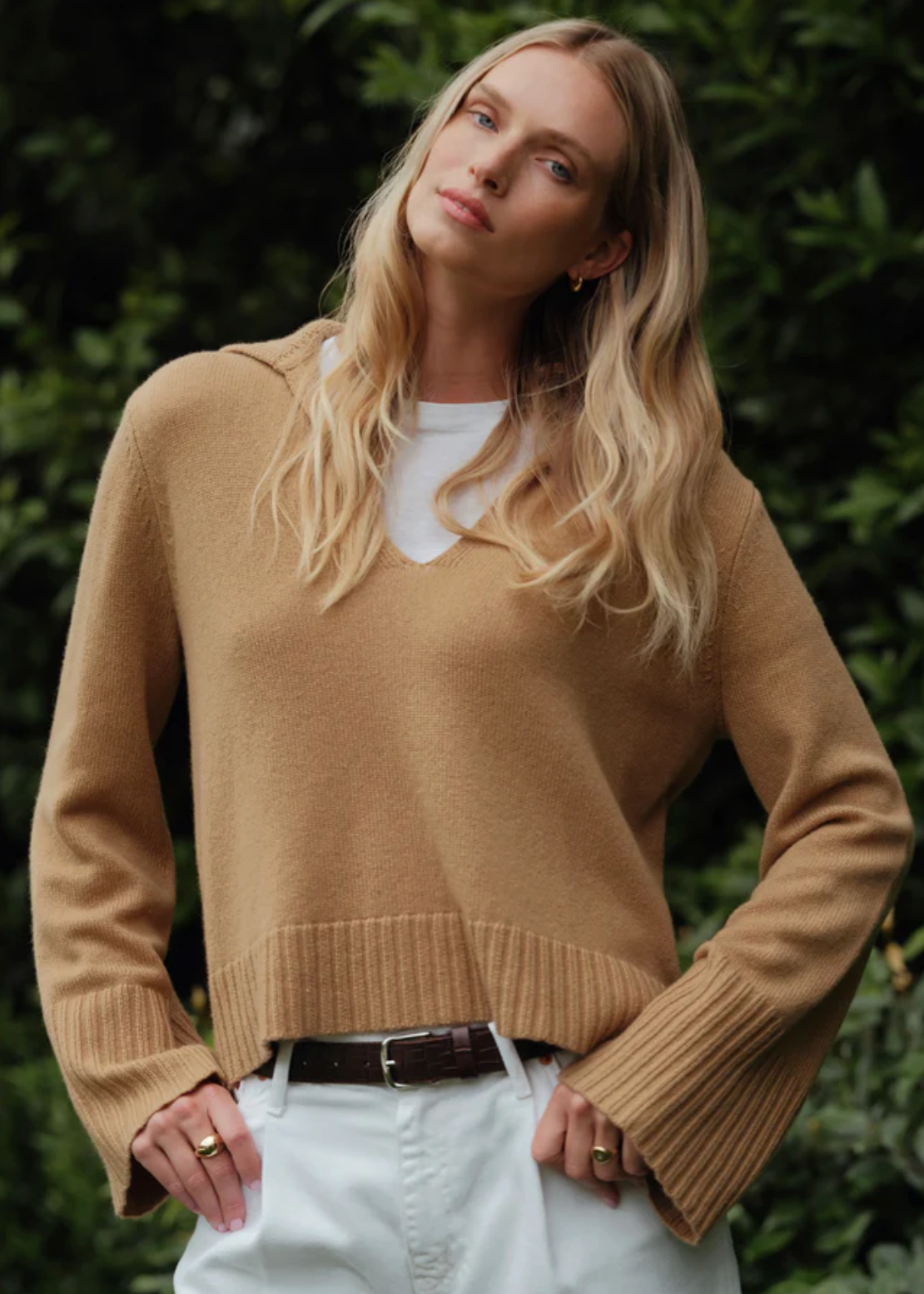 Jenni Kayne Cashmere Frances Polo Sweater size XS
