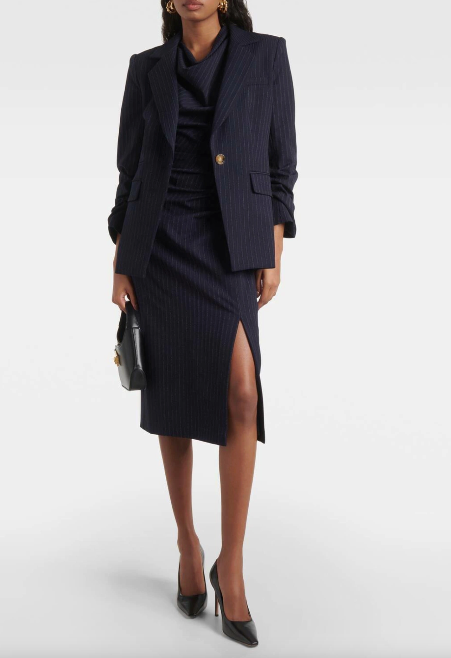 Veronica Beard Battista Navy Pinstriped Dickey Jacket size 0