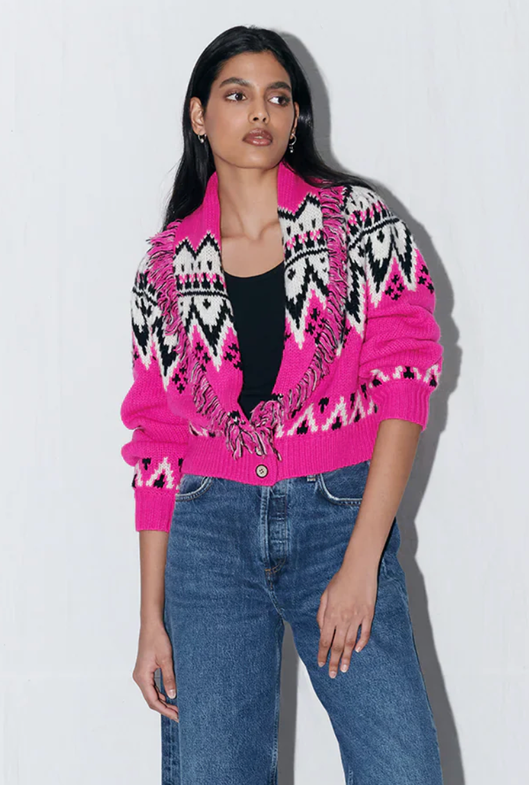 Saylor Aubrie Cardigan Bright Pink size XS