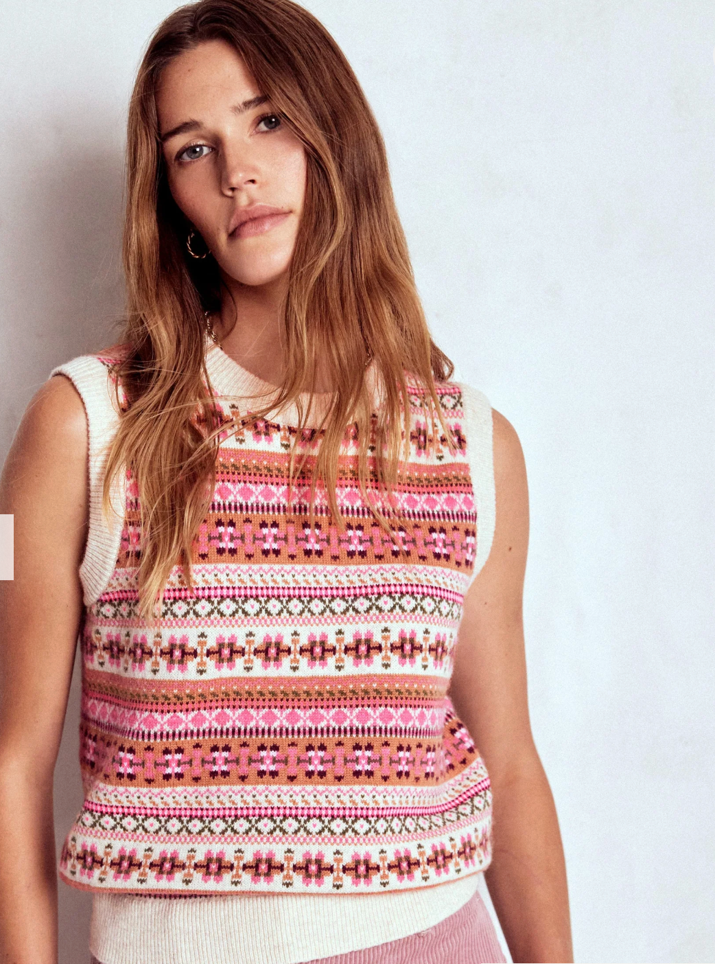 Boden Edie Fair Isle Tank size L