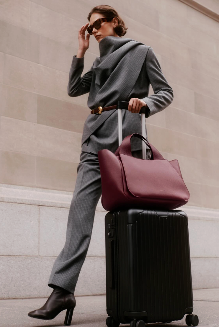 Cuyana Mila Satchel in Burgundy